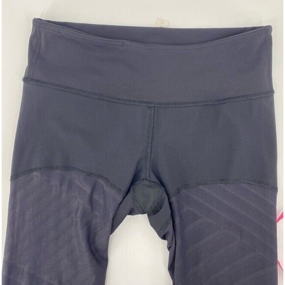 Lululemon Hot Like Agni Crop Full-On Luxtreme Mesh Leggings Black Size 6 EUC - Picture 2 of 12